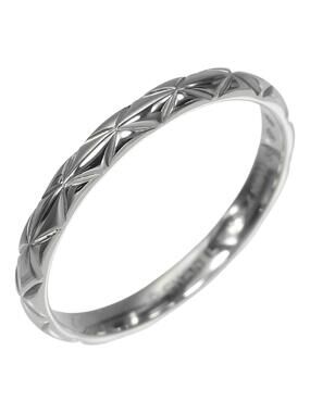 Chanel Matelasse Ring Platinum Small #275759C12B
